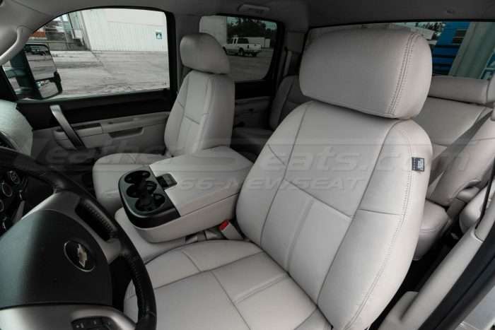 Chevy Silverado Leather Seats - Dove Grey - Mid range front driver side