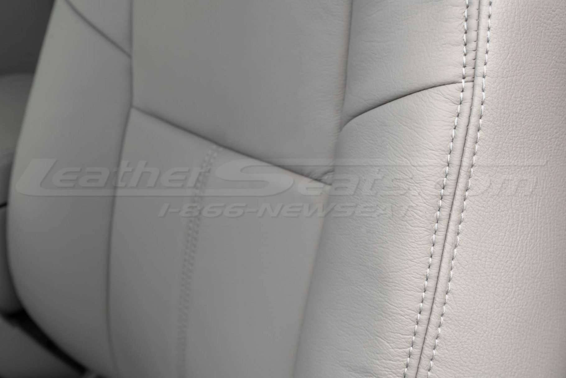 Matching Dove-Grey double-stitching