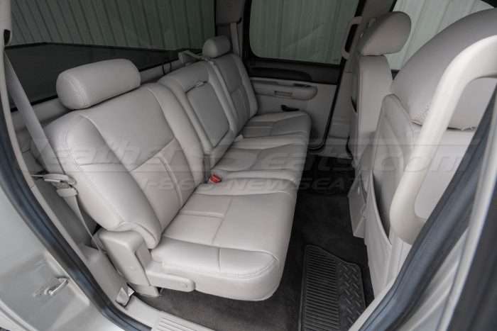 Rear Dove Grey Leather Seats - Passenger Side View