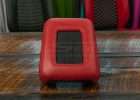 Red phone charging Jeep console