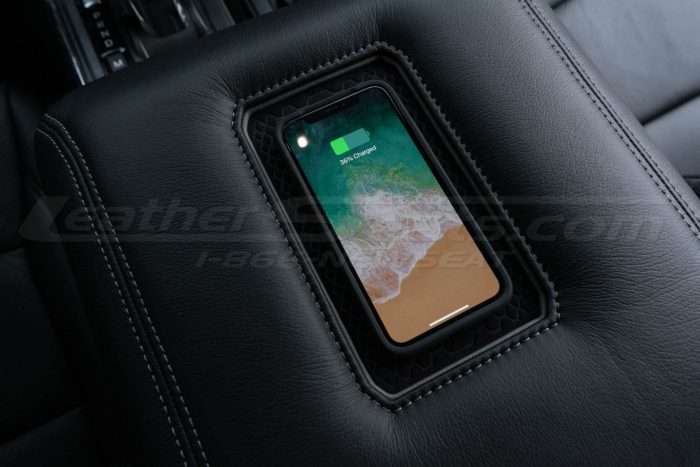 Sanctum Wireless Charging Console - Charging an iPhone