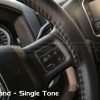 Dodge Ram LS Brand steering wheel wrap close-up