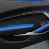 Black and Cobalt Blue leather door armrests and inserts