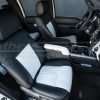 Ford Superduty Installed Leather Seats - Black & White - Frpnt passenger seats