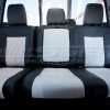 Ford F-250 crew Cab Installed Leather Seats - Black & White - Rear seats