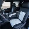 Ford F-250 crew Cab Installed Leather Seats - Black & White - Front driver seat