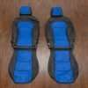 Two-Tone Leather Kit for Chevy Camaro - Black/Cobalt - Front seat upholstery set
