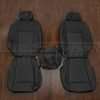 Ford F-150 Quilted Leather Seats - Black - Front seat upholstery with console cover