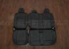 Ford F-150 Installed Quilted Leather Seats - Black - Rear seat upholstery