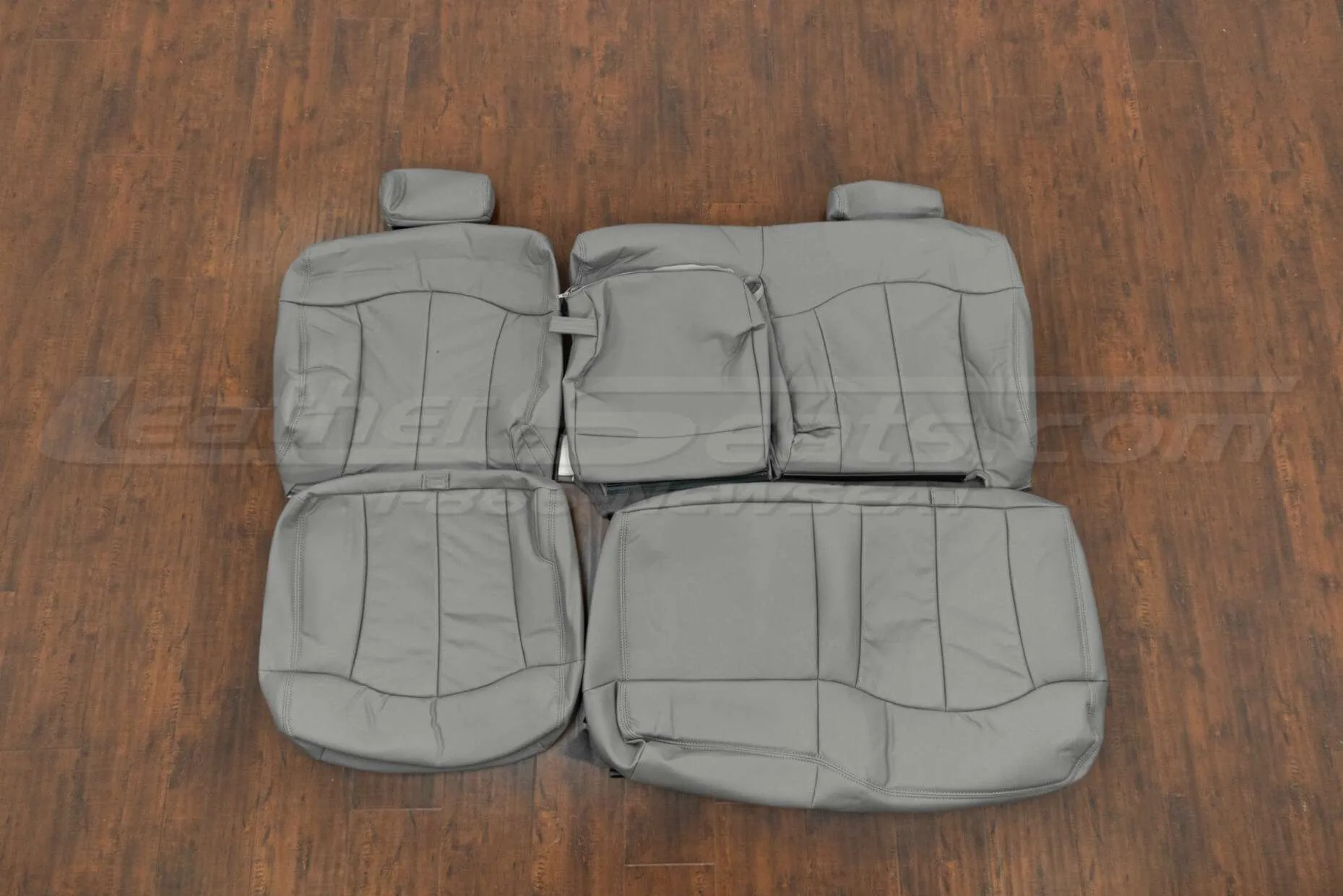 Chevrolet Silverado/GMC Sierra Leather Kit - Smoke - Rear seat upholstery w/ Armrest