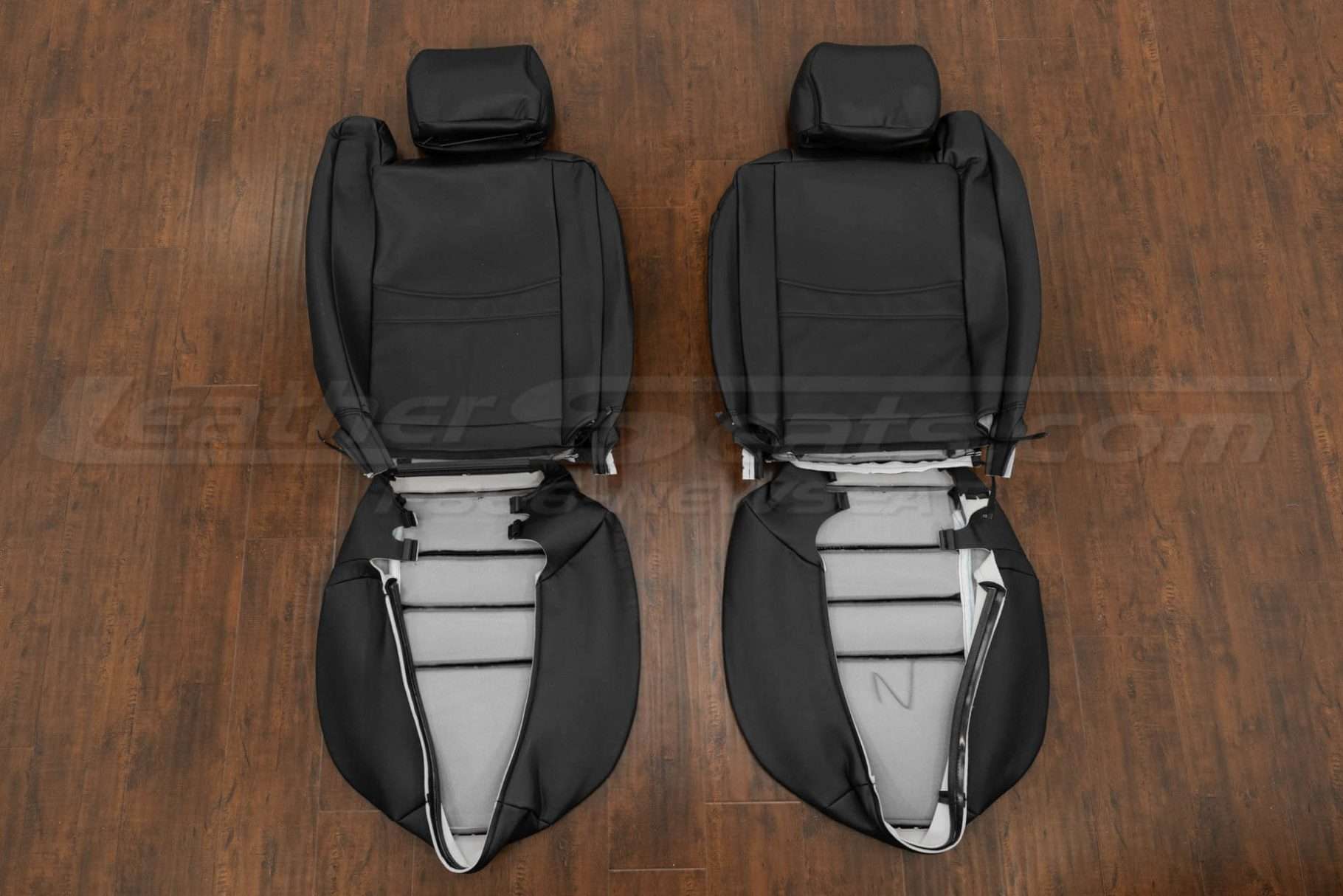 Back view of front seat upholstery