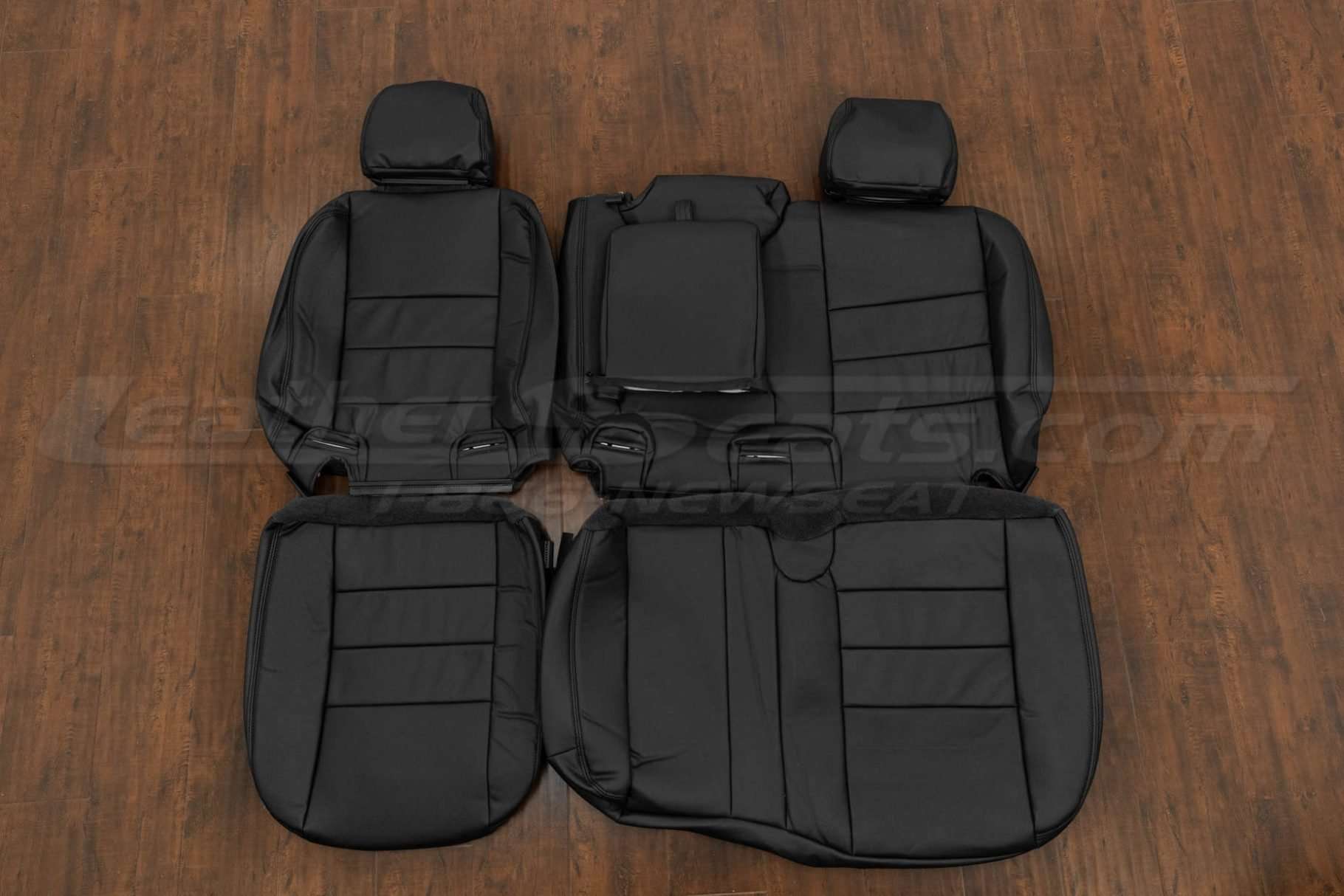 Hummer H2 Leather Seat Kit - Black - Rear seat upholstery with armrest