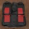 Dodge Challenger Leather Seats - Black & Red - Rear seat upholstery w/ armrest