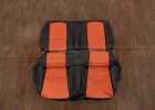 Chevy Camaro Leather Seat uphosltery - Black & Tangerine - Rear seat upholstery