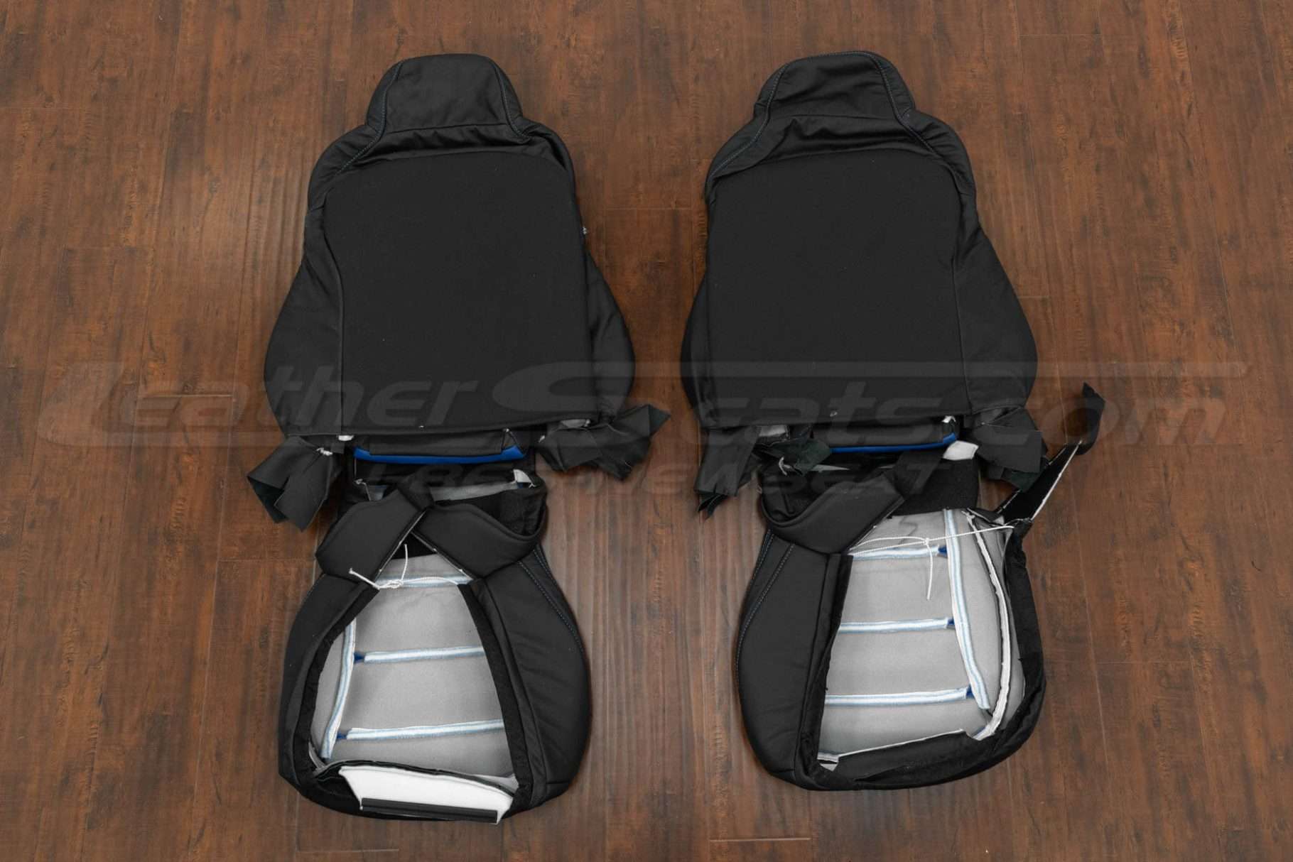 Back view of front seat upholstery