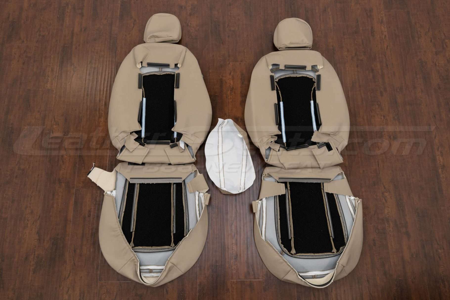 Back view of front seay upholstery & console cover