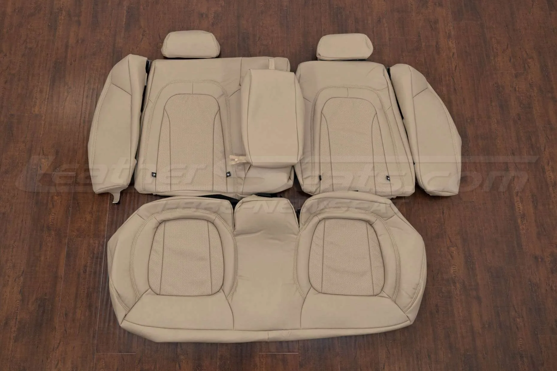 Kia Optima Sedan Leather Interior Kit - Ivory - Rear seat upholstery with armrest
