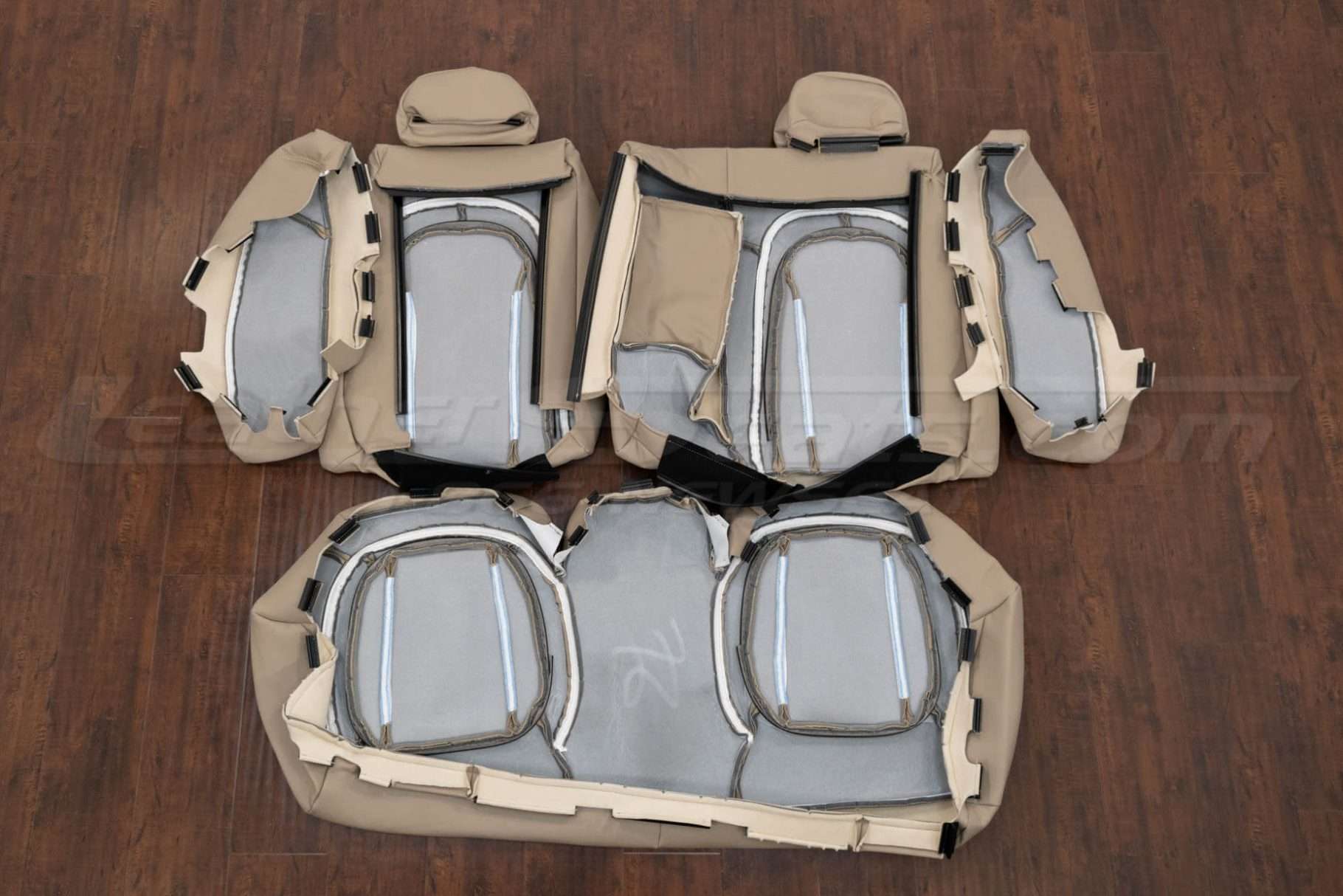 Back view of rear seat upholstery & Bolsters