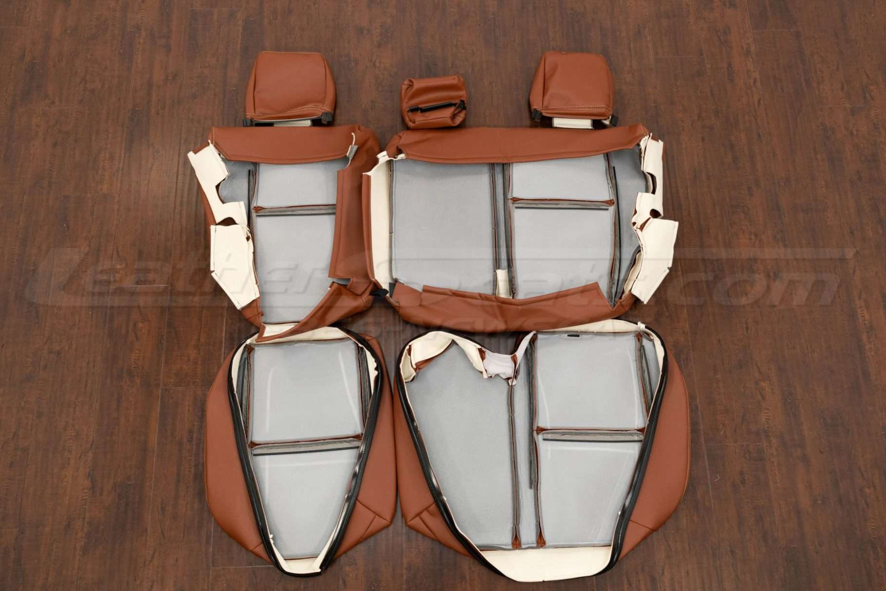 Back view of rear sat upholstery