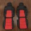 Dodge Ram Leather Seat Kit - Black & Bright Red - Front seat upholstery
