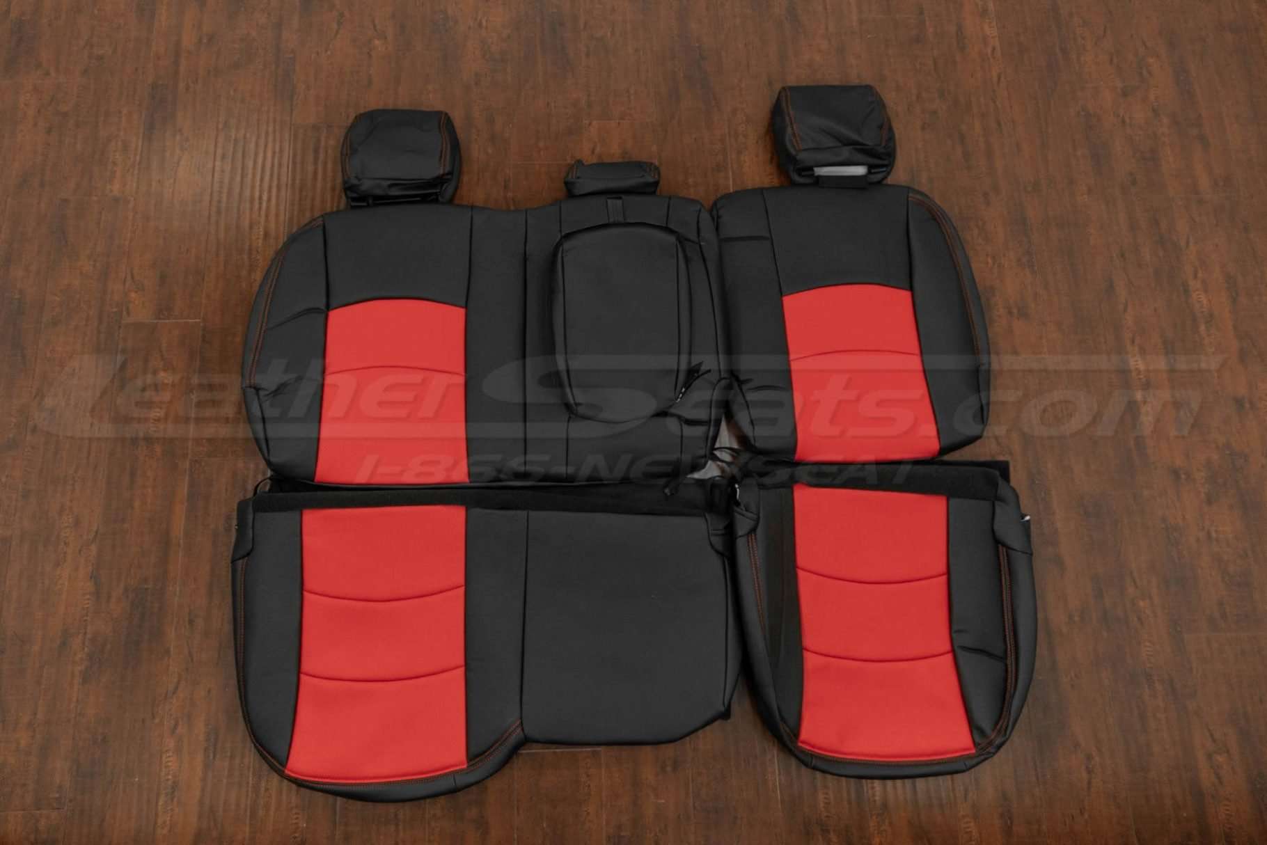 Dodge Ram Crew Cab - black & Bright Red - Rear seat upholstery with Armrest