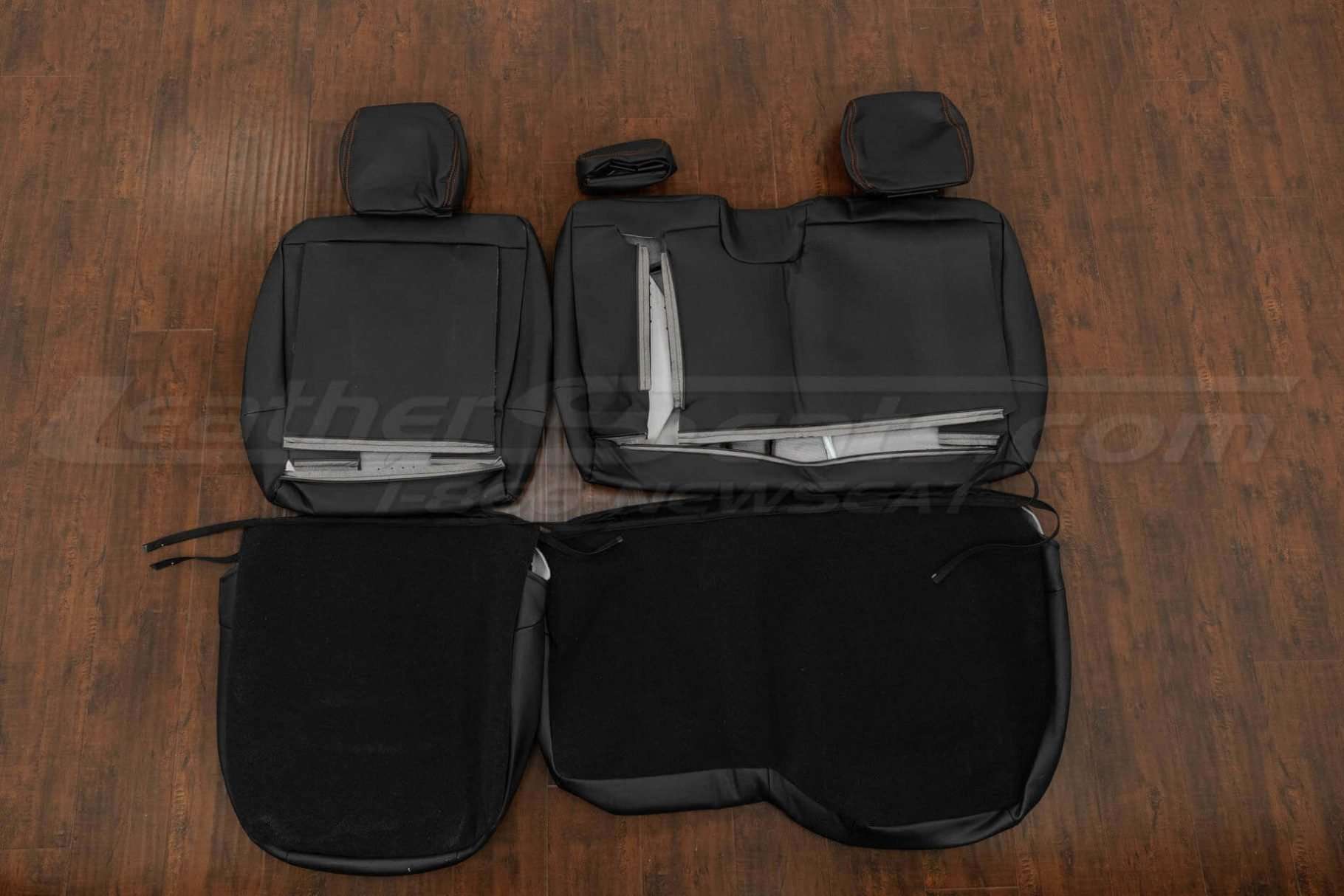 Back view of rear seat upholstery