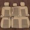 2011 Ford Superduty Crew Cab Leather Seat Kit - Bisque & Beige - Rear seat upholstery w/ armrest
