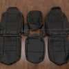 Ford SuperDuty Crew Cab Leather Seat Kit - Black - Front seat upholstery with armrests