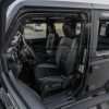 Jeep Wrangler Black & Grey Leather Seats - Wide angle view