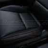 Leather seat cushion with Cardinal stitching