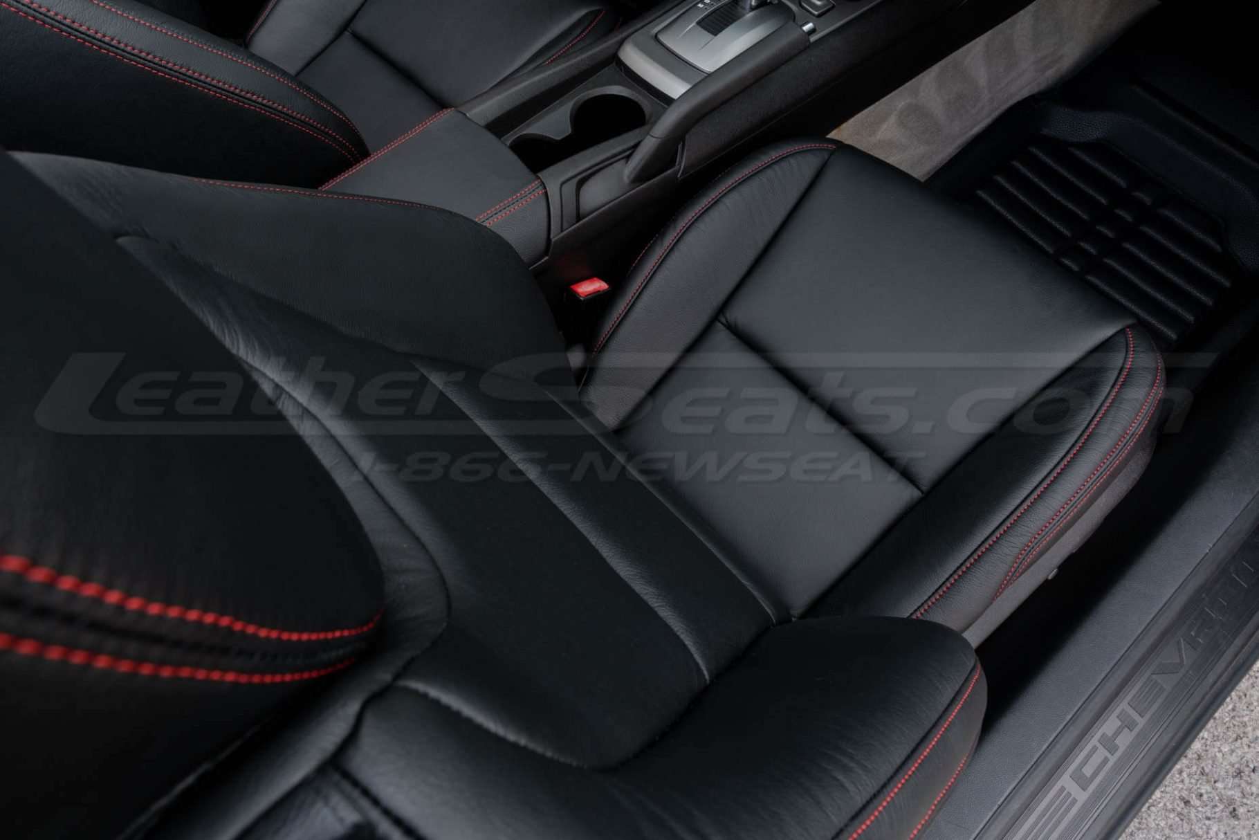 Top down view of front passenger seat