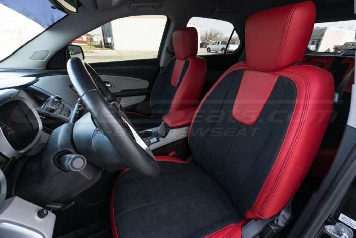 Chevrolet Equinox Installed Leather Seats - Red & Black - Front driver seat