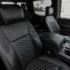 Ford F150 Supercab Installed Quilted Lather Seats - Black - Front passenger backrest