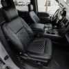 Ford F150 Supercab Installed Quilted Lather Seats - Black - Front passenger seat top-down