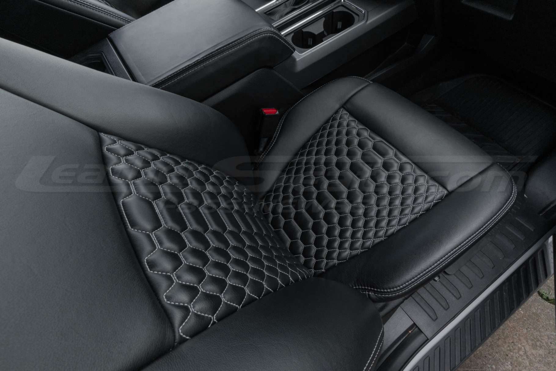 Top down view of front passenger seat