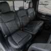 Ford F-150 Installed Quilted Leather Seats - Black - Rear seats from passenger side