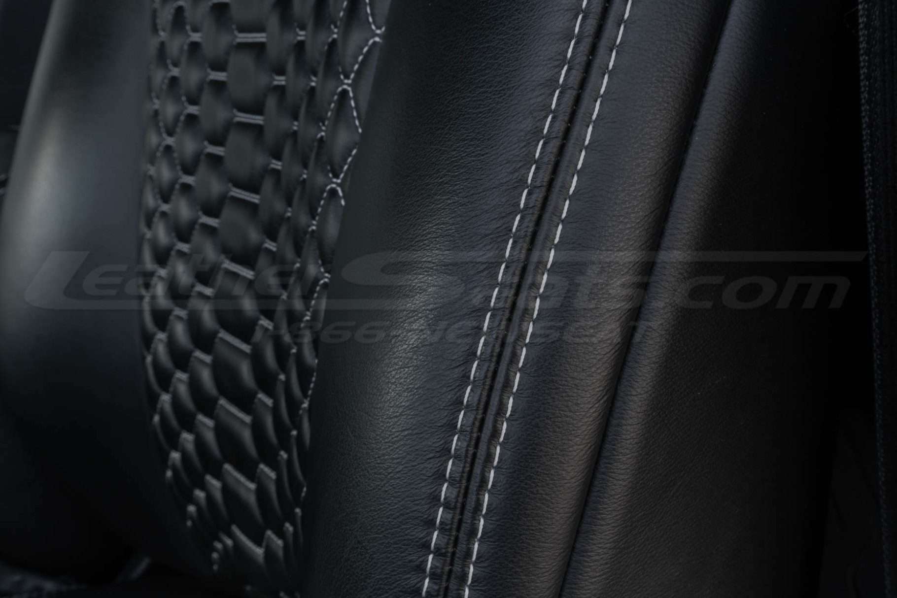 Silver contrasting stitching