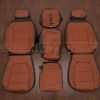 Chevrolet Silverado Leather Seat Kit - Black & Mitt Brown - Front seat upholstery