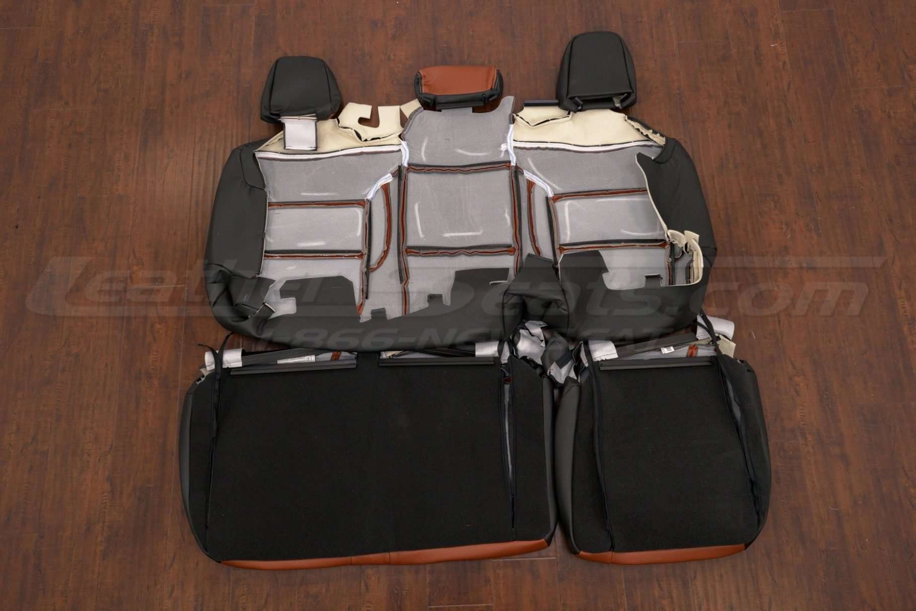 Back view of rear seat upholstery