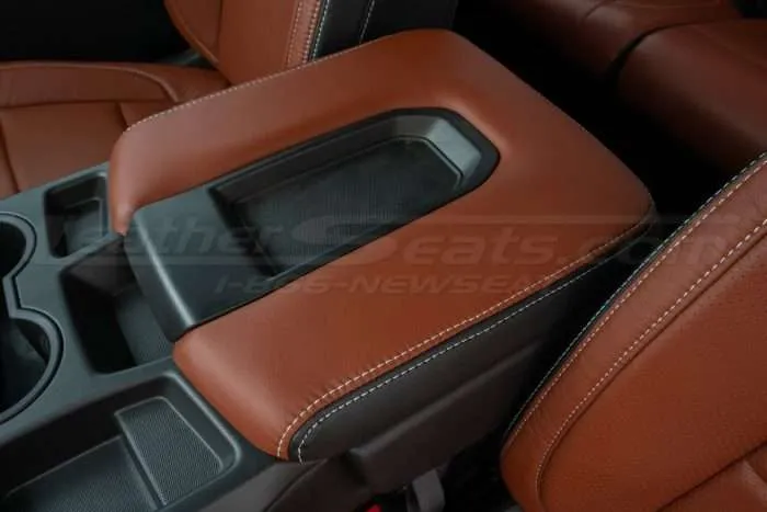 Leather center console cover
