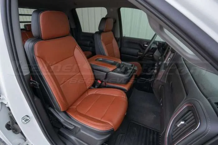 Chevrolet Silverado Leather Seats - Black & Mitt Brown - Front passenger seat