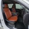 Chevy Silverado Installed Leather Seats - Black & Mitt Brown - Front passenger seat