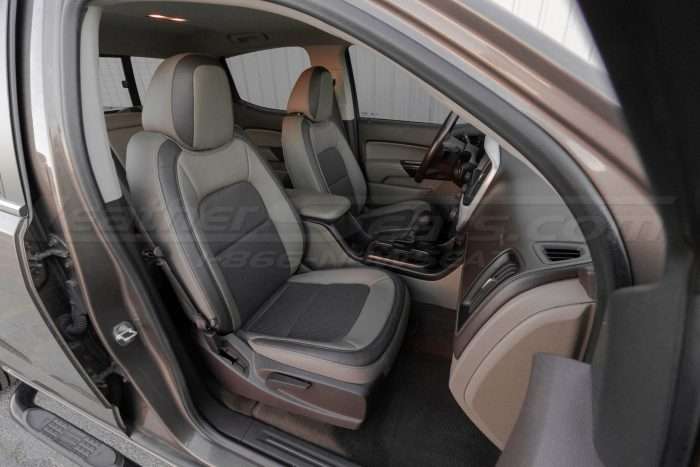 Installed GMC Canyon leather seats - Bristol & Java - Front passenger seat hero