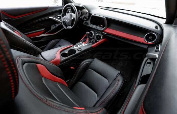 2016-2022 Chevrolet Camaro Leather Seats - Top down view of front passenger seat