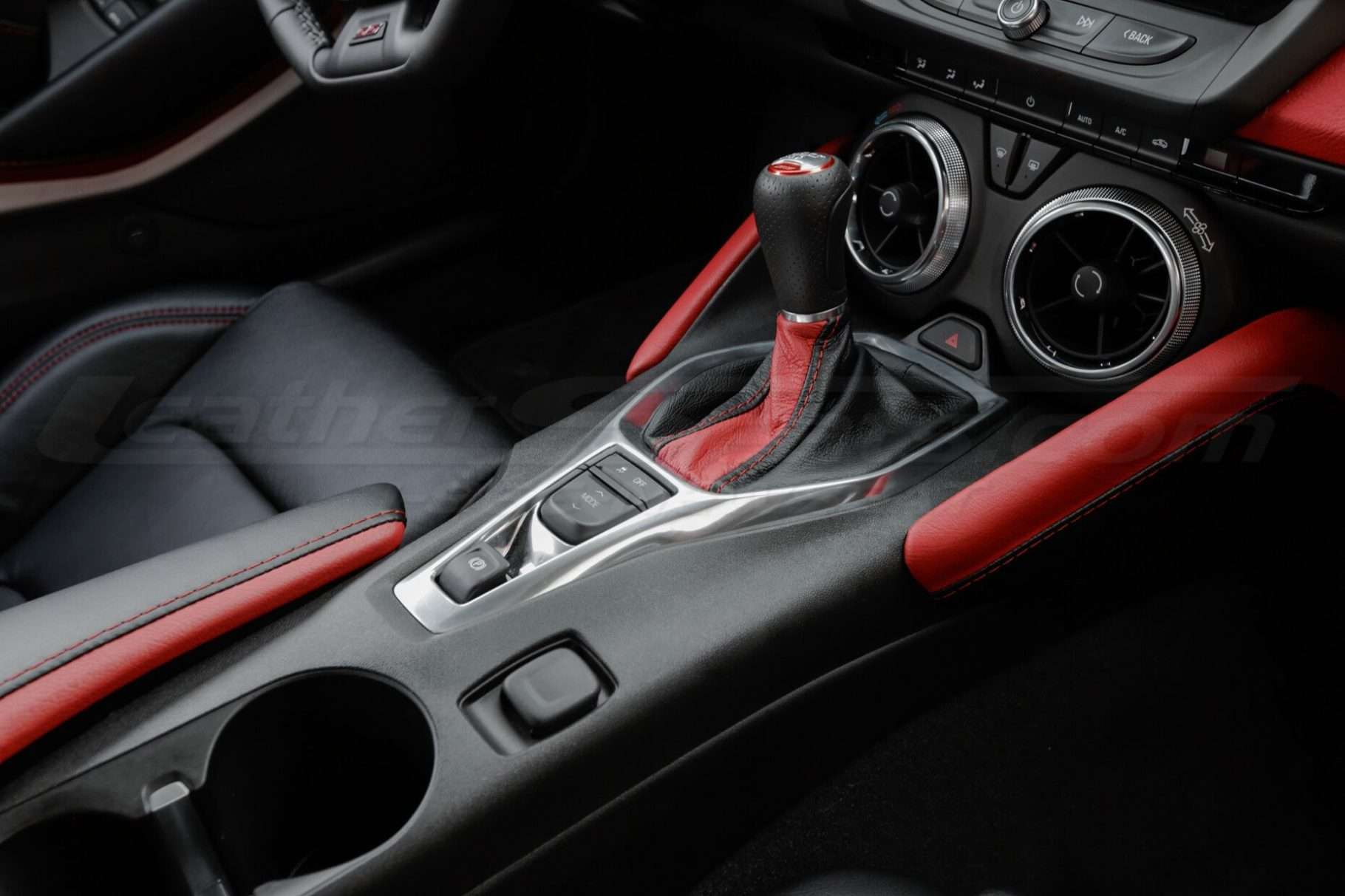 Leather shift boot cover & Custom console lid cover