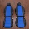 Toyota Tacoma Leather Seat Kit -Black & Cobalt - Front seat upholstery