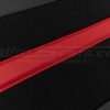Bright Red insert stripe with Black Suede of front backrest