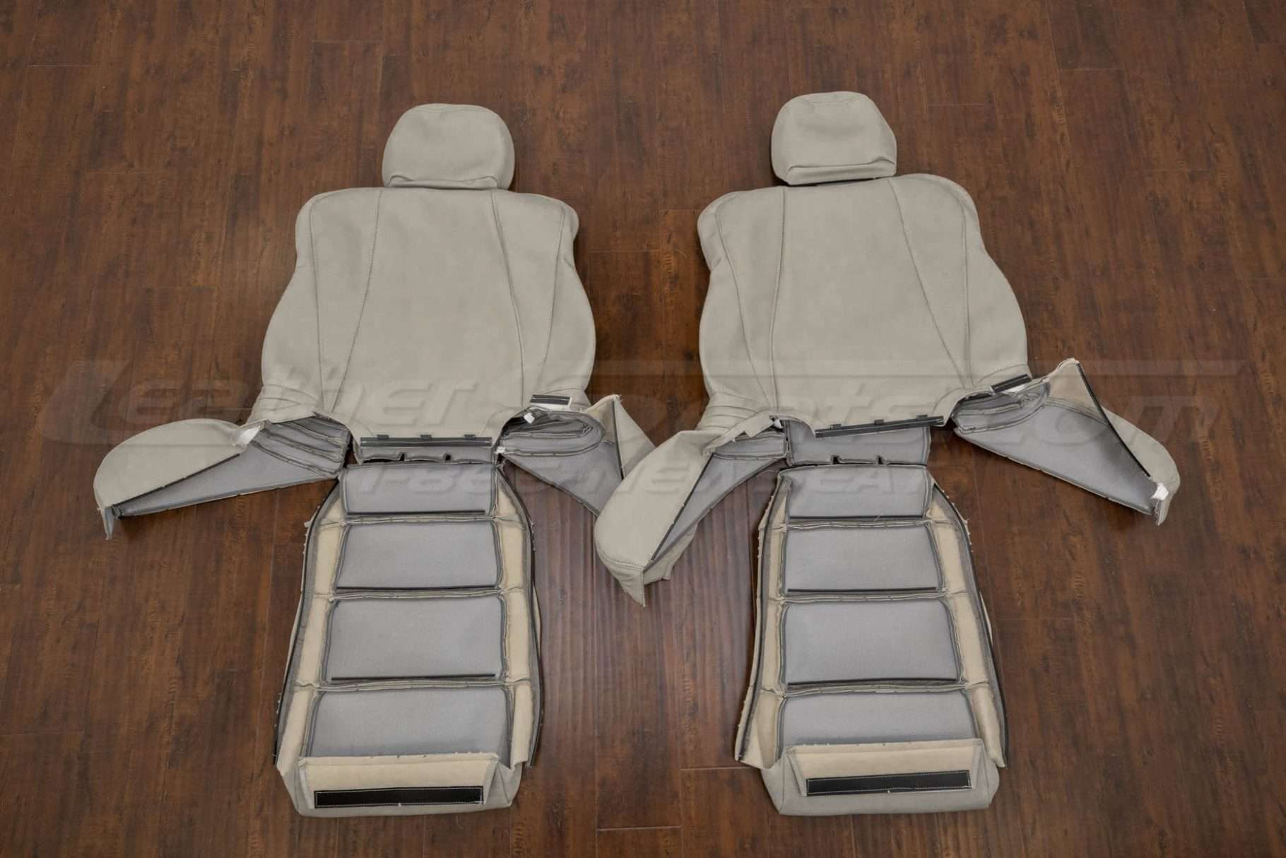 Back view of front seat upholstery