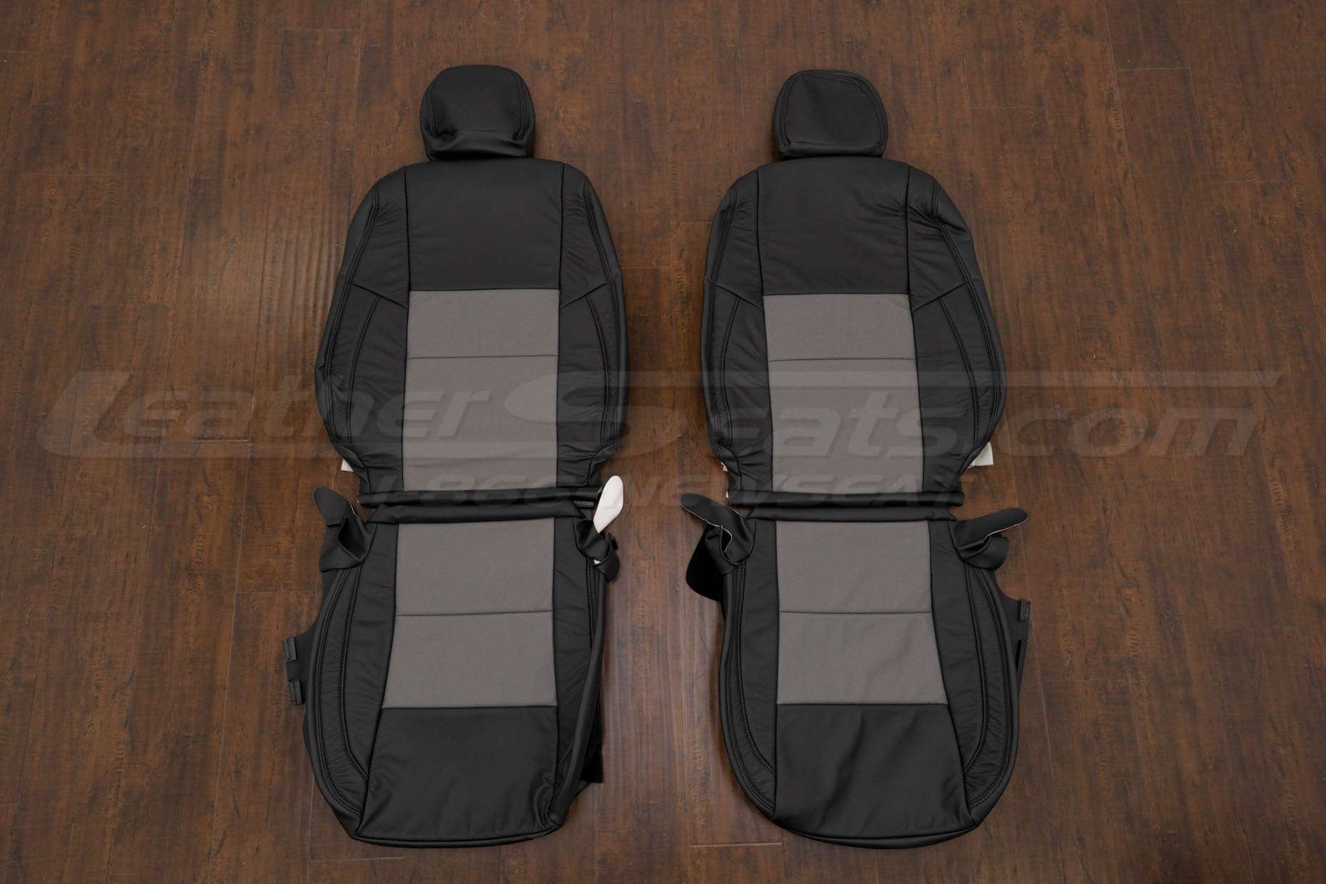 Toyota RAV4 SUV Leather Seat Kit - Black & Grey - Front seat upholstery