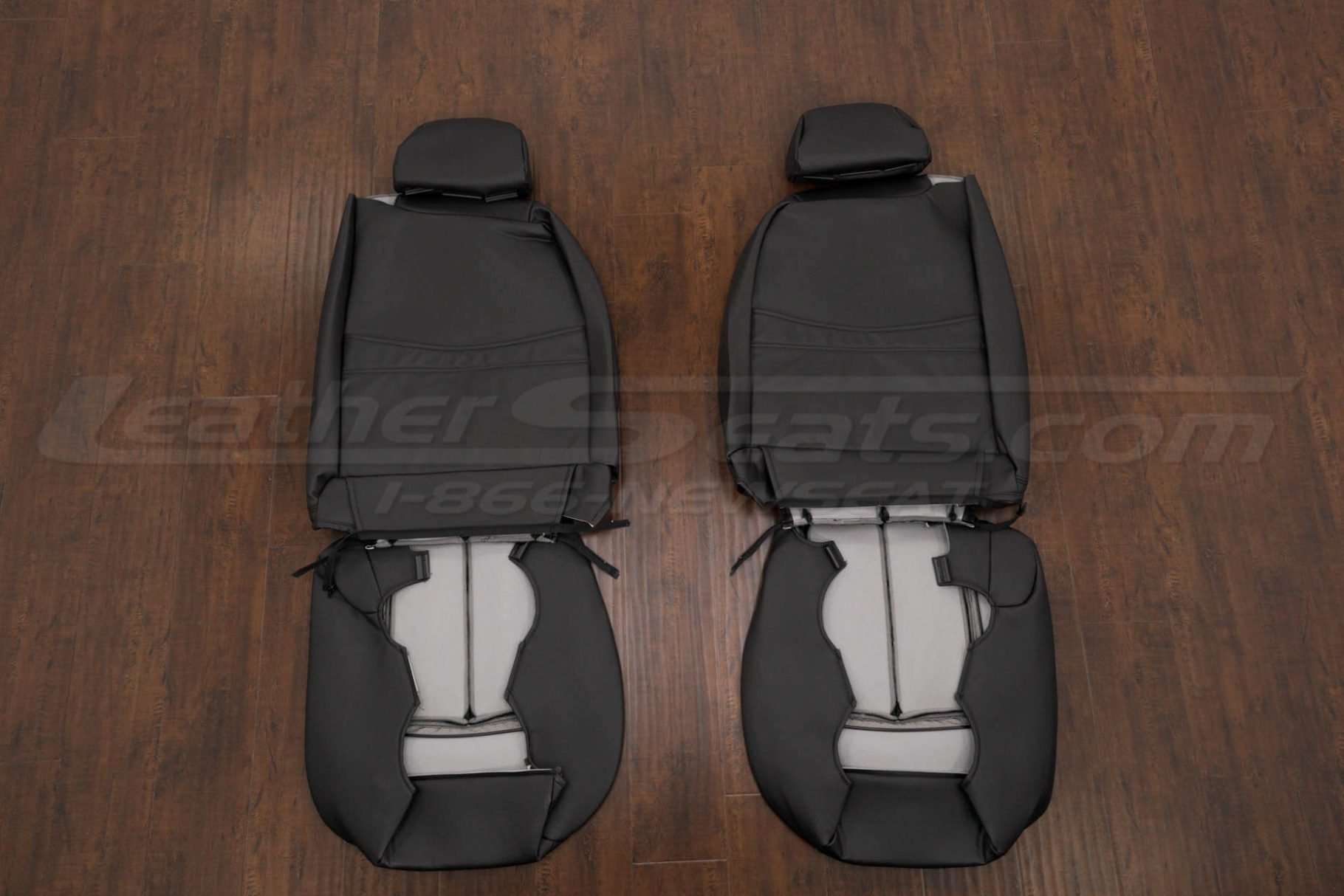 Back view of front seat upholstery